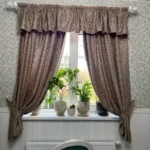 Комплект штор с ламбрекеном для кухни Жак темно-бежевый