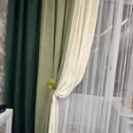 Комплект штор Трио темно-серый-серый-стальной L